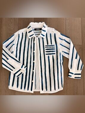 Boys Jacquemus Striped Cotton Shirt